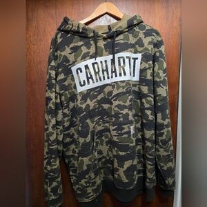 Carhartt camouflage loose fit extra large hooded sweatshirt